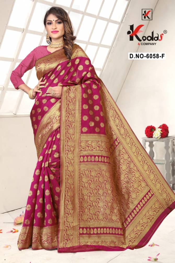 skoda-6058 latest Fancy Designer  Festive Wear Pure Silk Saree Collection