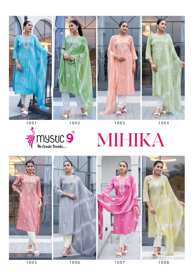 Mihika Vol 1 By Mystic 9  Kurti Bottom With Dupatta Bulk Orders In India