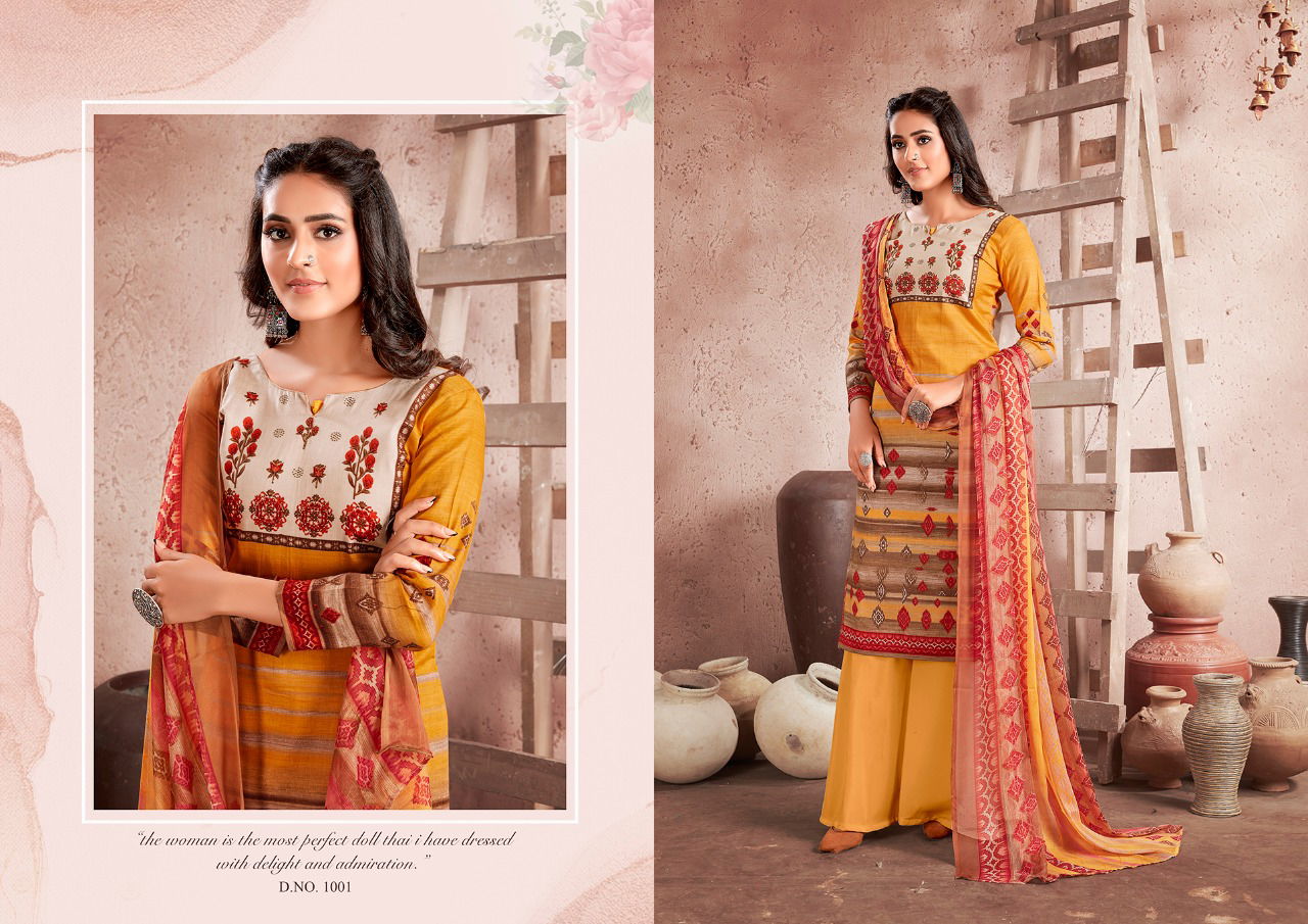 Anita Kesariya Heena Latest Fancy Designer Casual Wear Pure Heavy Cotton Digital style print  Dress Material Collection
