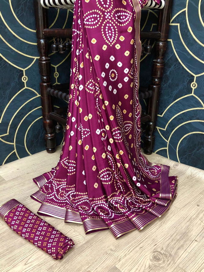 Exclusive Designer Bandhani Print Festive Wear Casual Wear Saree Collection 