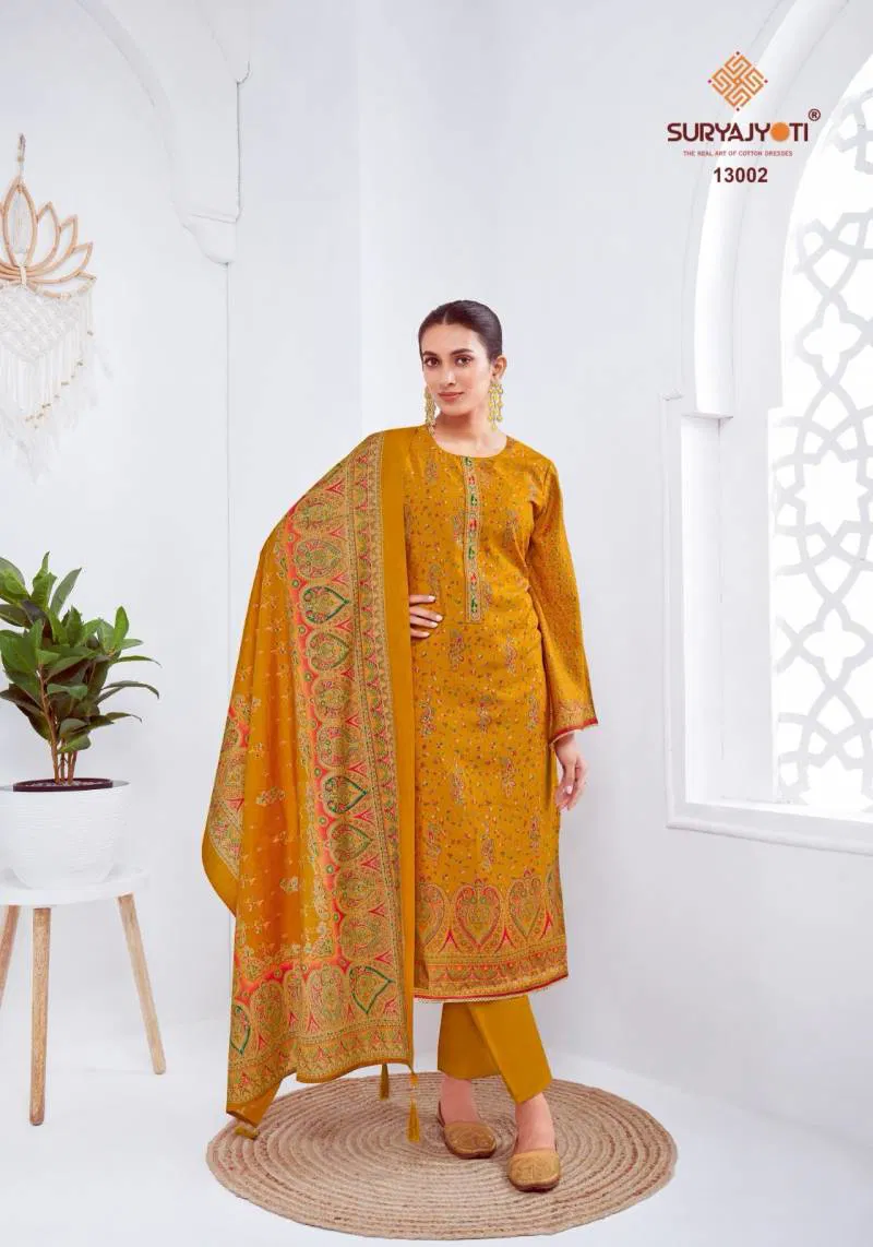 Pushpa Vol 13 By Suryajyoti Modal Printed Dress Material Wholesalers In Delhi