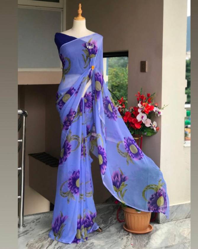 Vk4086 Georgette Digital Print Saree Wholsale Clothing Suppliers in India