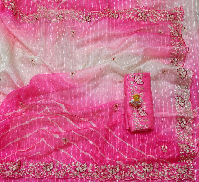 Jk Fashion Organza Sequence Saree Suppliers in India