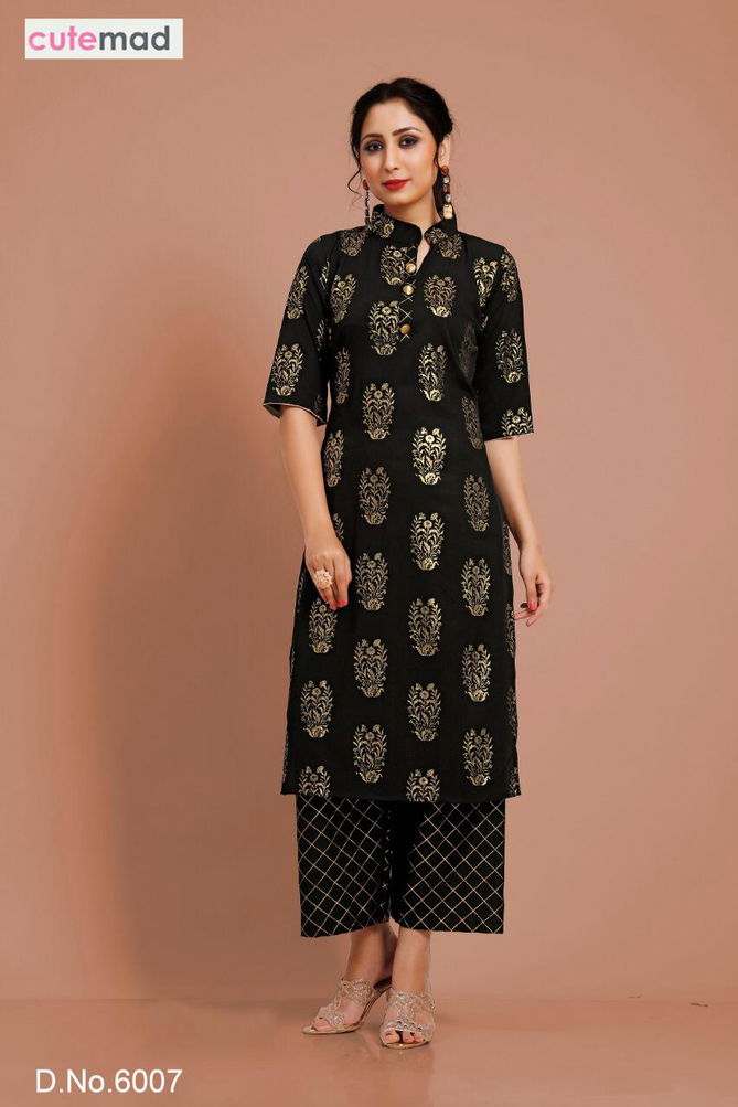 Cutemad Vol-6 Exclusive Malai Crape Party wear Kurtis With Palazzo Collection 