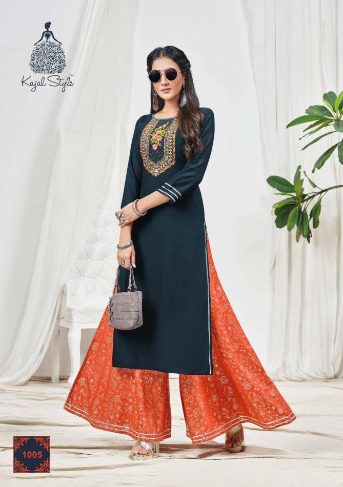Fashion Bloom 1 Fancy Festive Wear Embroidery Kurti With Bottom Collection
