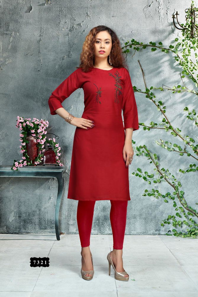 Ft Lotus Simple Latest Designer fancy Ethnic Regular Wear Kurtis Collection
