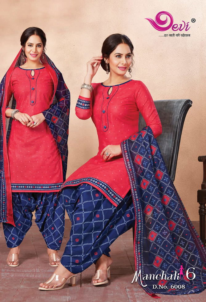 Devi manchali 6 Latest Fancy Regular casual wear printed cotton collection
