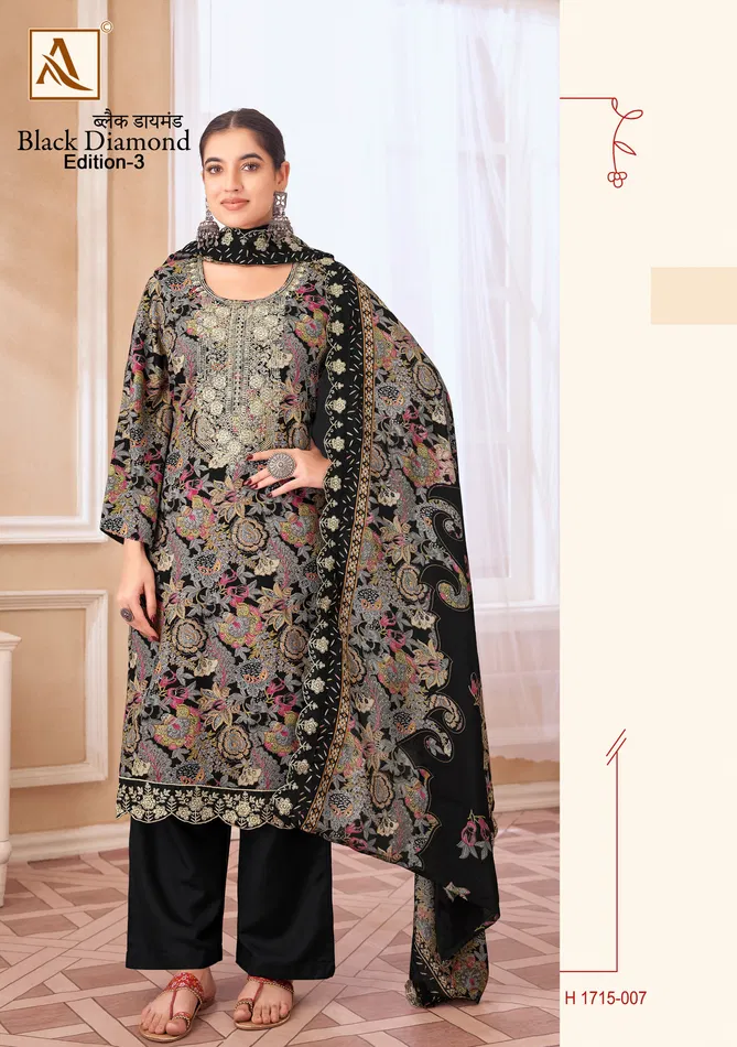 Black Diamond 3 By Alok Suit Rayon Printed Dress Material Suppliers In India