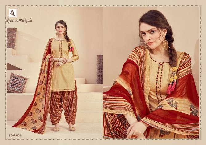 Alok Noor E Patiyala Latest Designer Printed Jam Dress Material Collection
