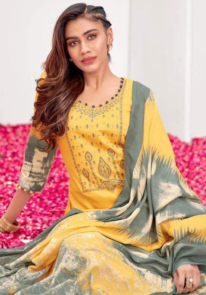 Suryajyoti Shaded 5 Satin Casual Daily Wear Cotton Printed Designer Dress Material