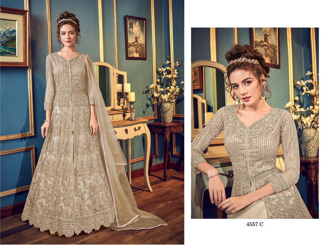 Julia Super Hit 4557 Colors Latest Heavy Embroidery Work Designer Wedding Wear Salwar Suit Collection