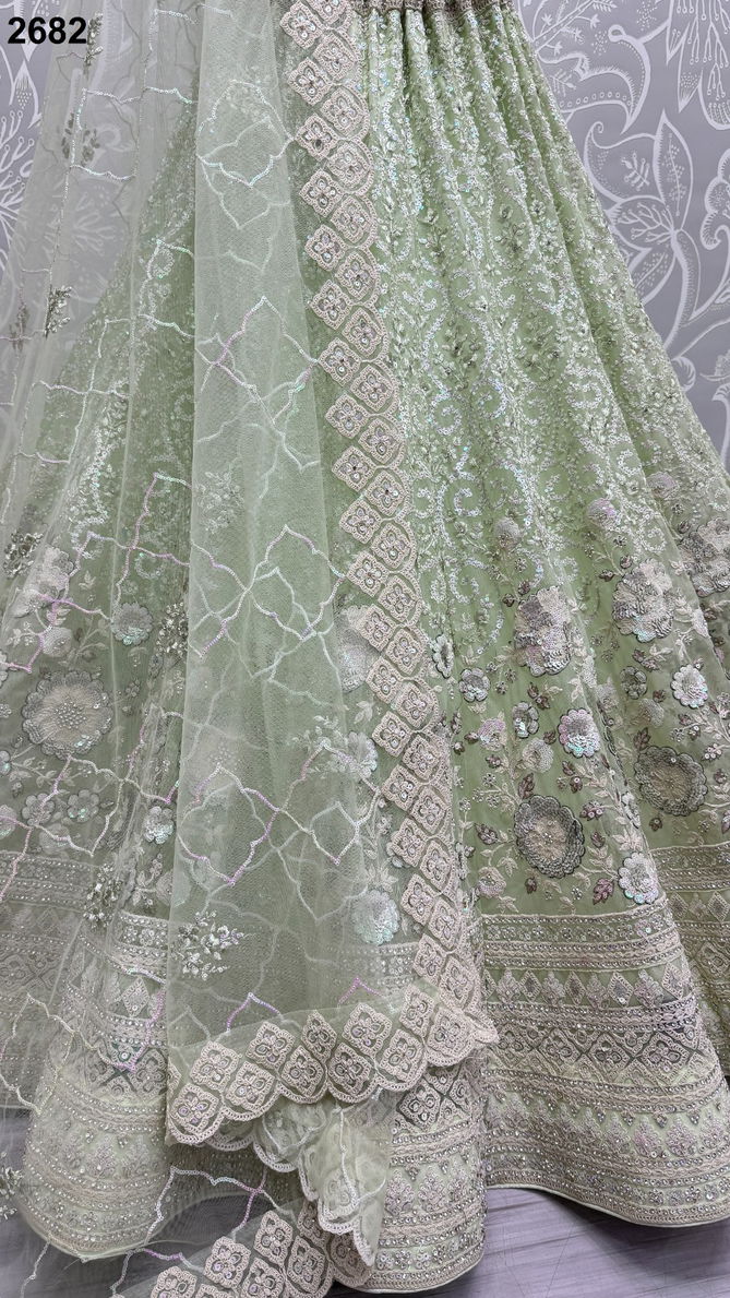 Anjani Art 2682 Fancy Embroidery Heavy Net Party Wear Lehenga Choli Manufactures