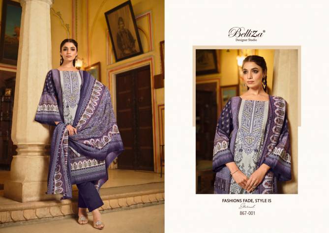 Naira Vol 29 By Belliza 867-001 To 867-008 Cotton Dress Material wholesale market in Surat with Price
