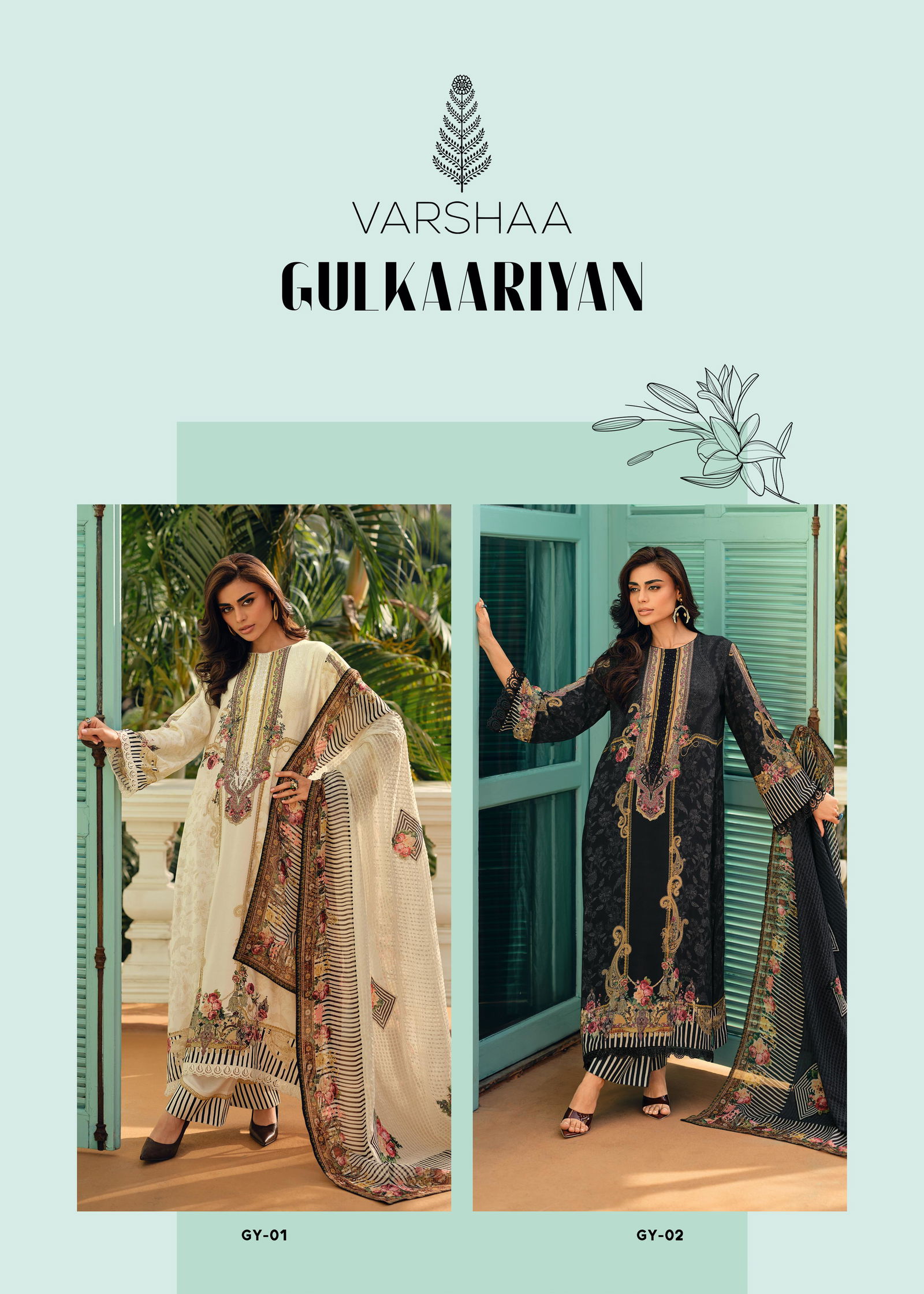 Gulkaariyan By Varsha Cotton Printed Designer Salwar Suits Exporters In India