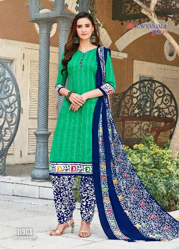 Kavyanjali Rise 41 Latest Designer Daily Wear Printed Cotton Dress Material Collection With Chiffon Dupatta 