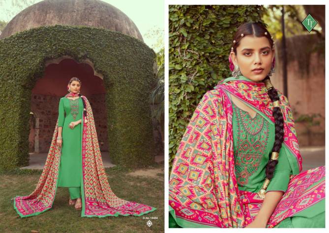 TANSIHK FASHION IKRAT Fancy Designer latest festive Wear Pure Jam Silk With Kashmiri Embroidery Neck Salwar Suit Collection