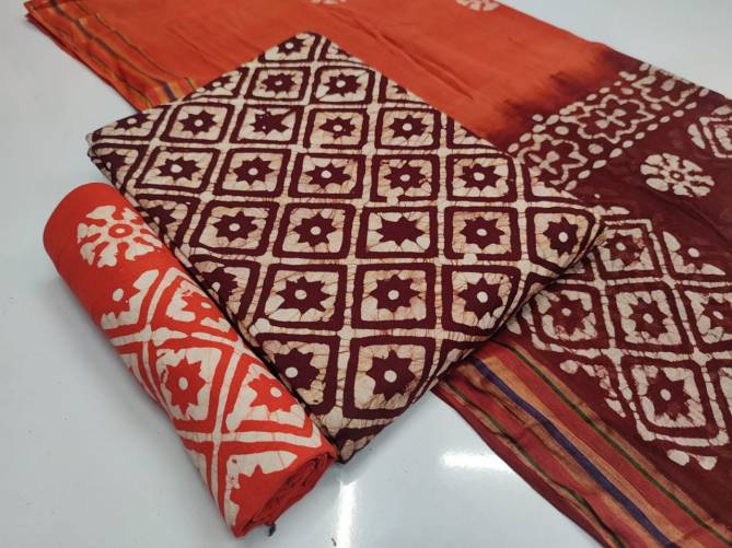 Batik 4 Bandhani Regular Wear Printed Cotton Designer Dress Material Collection
