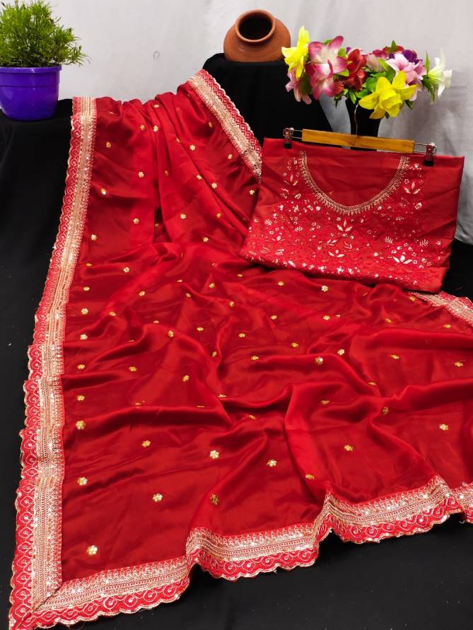 JR 550 Embroidery Designer Sarees Wholesale Price In Surat