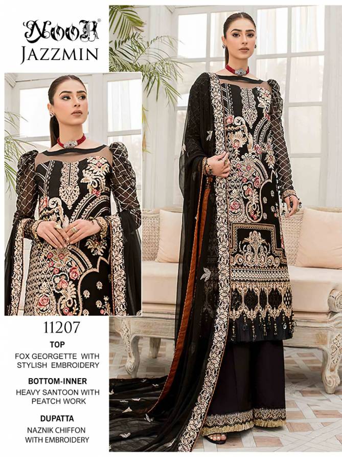 Noor Jazzmin Heavy Festive Wear Georgette Embroidered Pakistani Salwar Kameez Collection