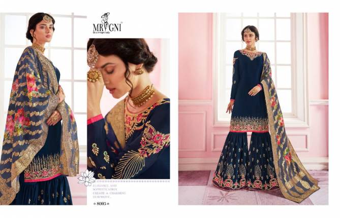 UTSAV MRIGNI SARARA Latest Fancy Wedding Wear Designer Satin Georgette Heavy Work Salwar Suit Collection