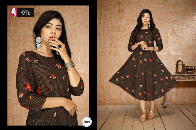 Ft Bliss 2 Latest fancy Regular Wear Rayon Flex Casual Wear Printed Designer Kurtis Collection
