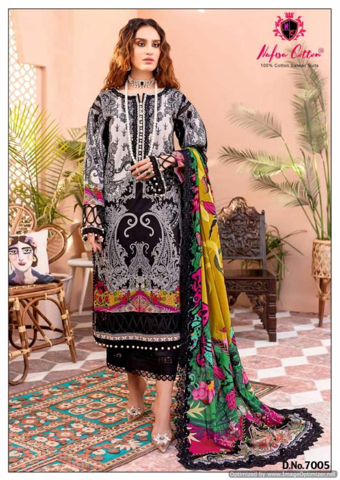 Safina Vol 7 By Nafisa Designer Karachi Cotton Dress Material Wholesale Market In Surat