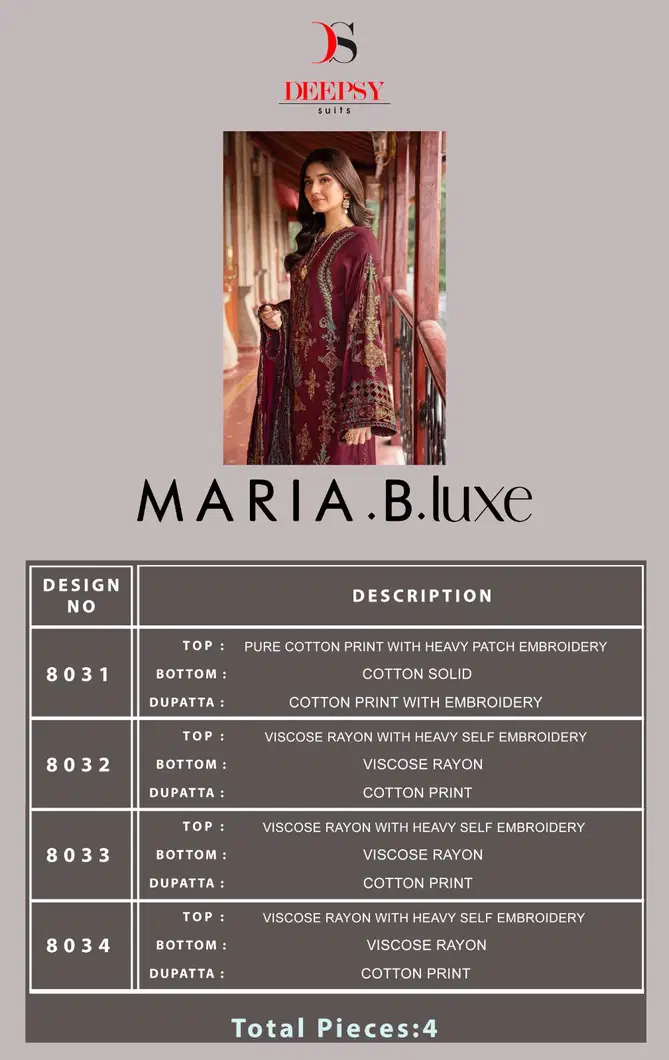 Maria B Luxe By Deepsy Cotton Printed Pakistani Salwar Suit Wholesale In India