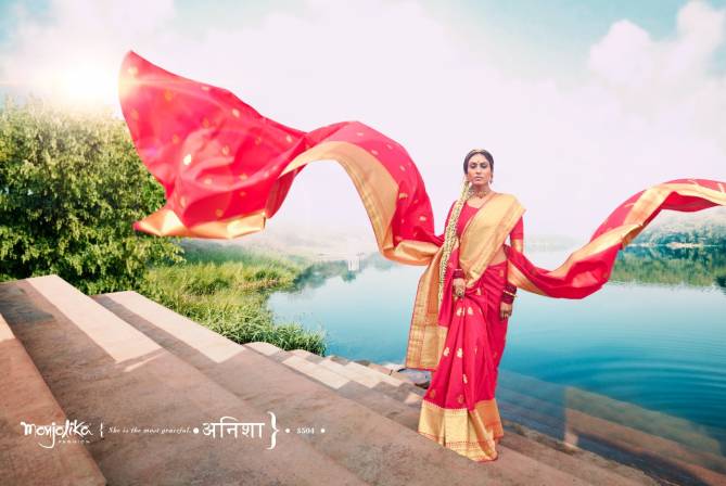 monjolika mukunda exclusive latest fancy festive wear designeg banarasi silk saree collection