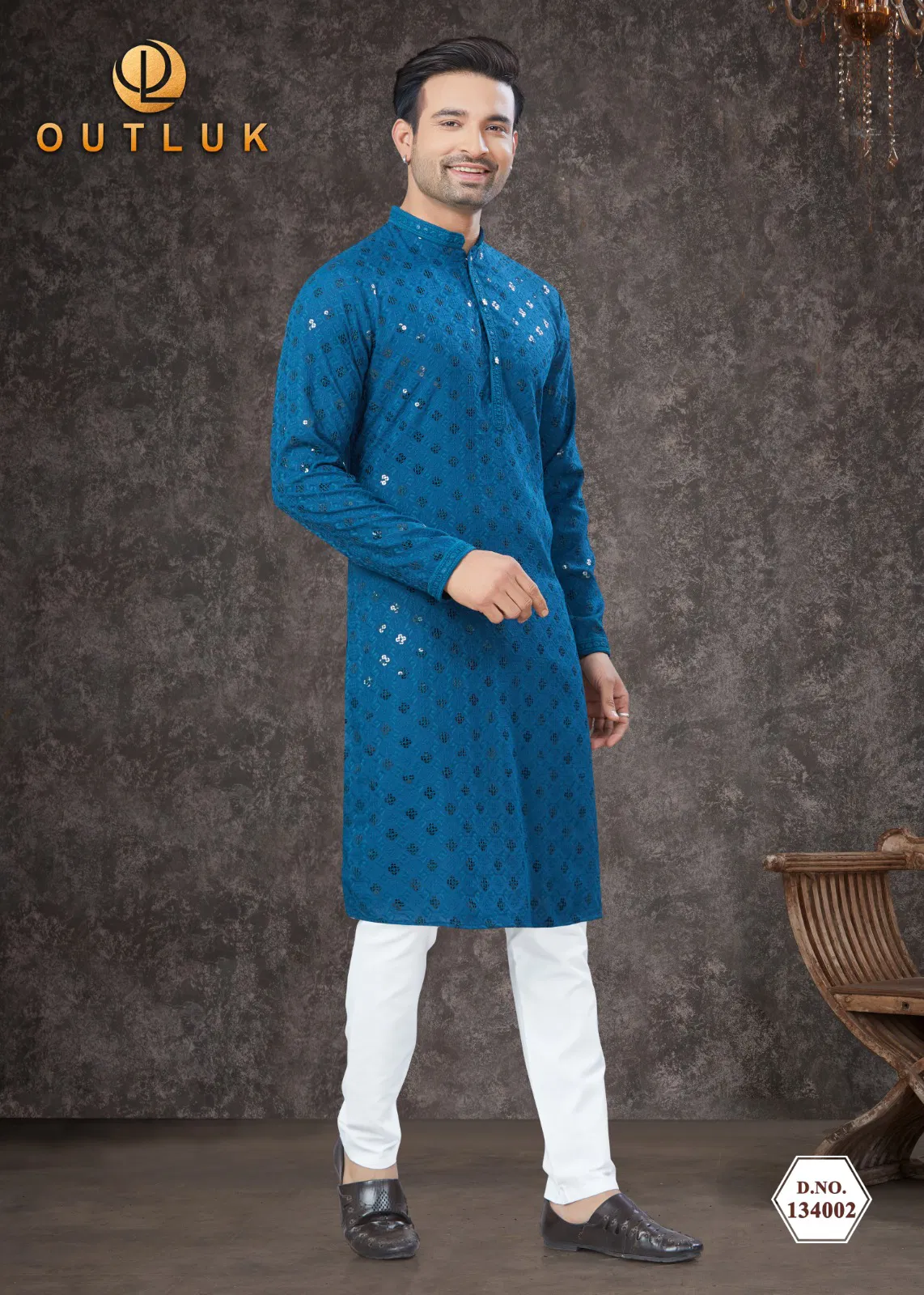 Outluk Vol 134 Rayon Sifly Lakhnawi Mens Kurta Pajama Wholesale In India