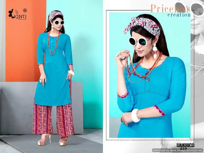 Kinti Rock Star 6 Premium Rayon Latesy Fancy Regular Wear Kurtis Collection