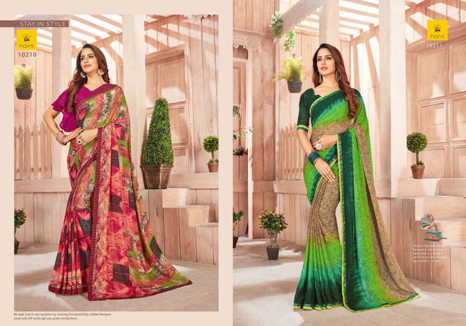 Hirva Symbol Latest Fancy Regular Wear Printed Georgette Sarees Collection 