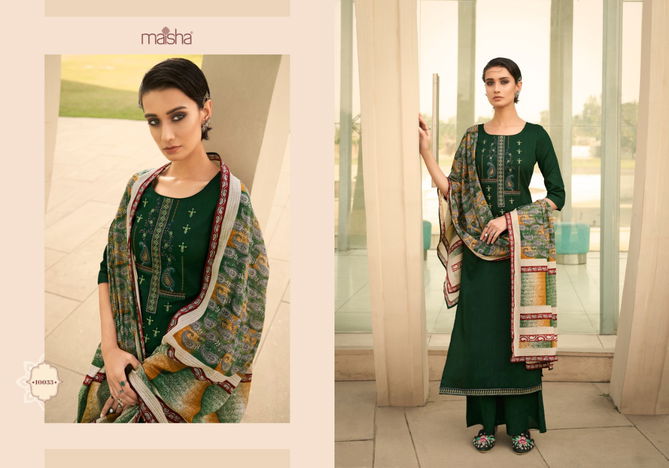 MAISHA IKAYA Fancy Designer Latest Festive Wear pure cotton print with cool looking embroidery work Salwar Suit Collection