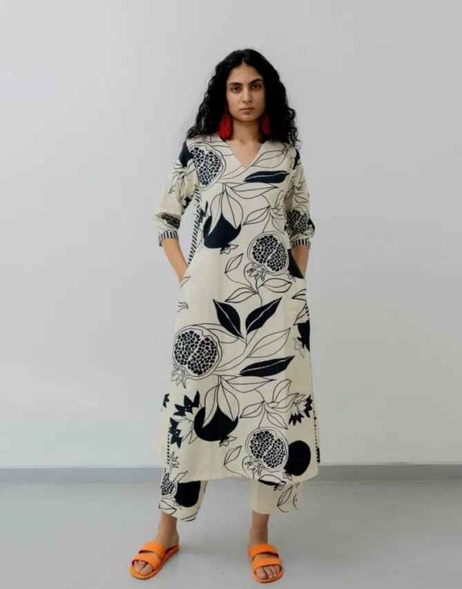 Si 134 By Krishi Cotton Printed Kurti With Bottom Suppliers In India