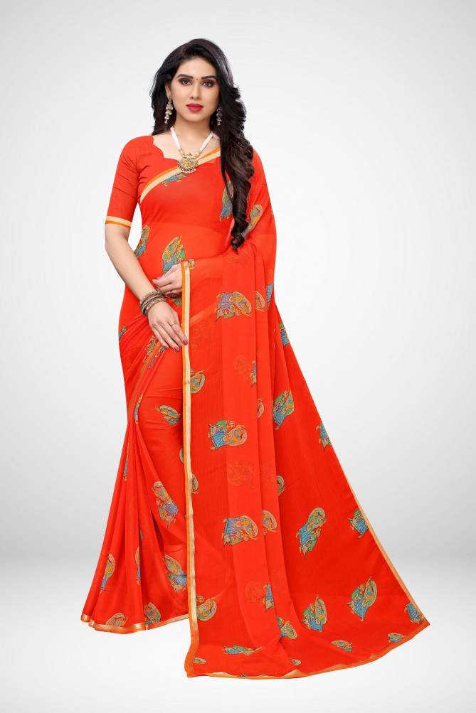 Queen 1 Exclusive Collection Of Daily Wear Casual Wear Chiffon Printed Saree