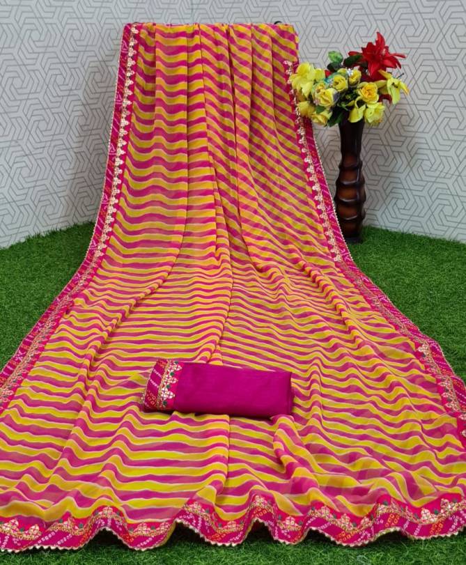 Mahek 40 Party Wear Fancy Designer Georgette Printed Saree Collection

