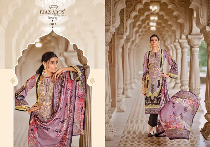 Musafir Vol 18 By Riaz Arts Karachi Lawn Digital Printed Dress Material Orders In India