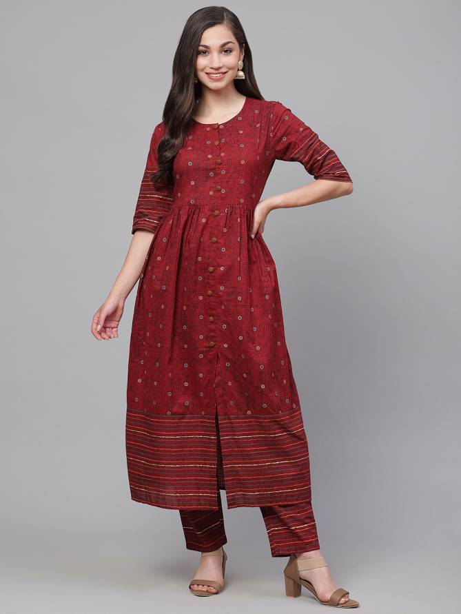 Era Pankh 2 Casual Wear Designer Printed Regular Wear Cotton Kurti With Flex Bottom Collection