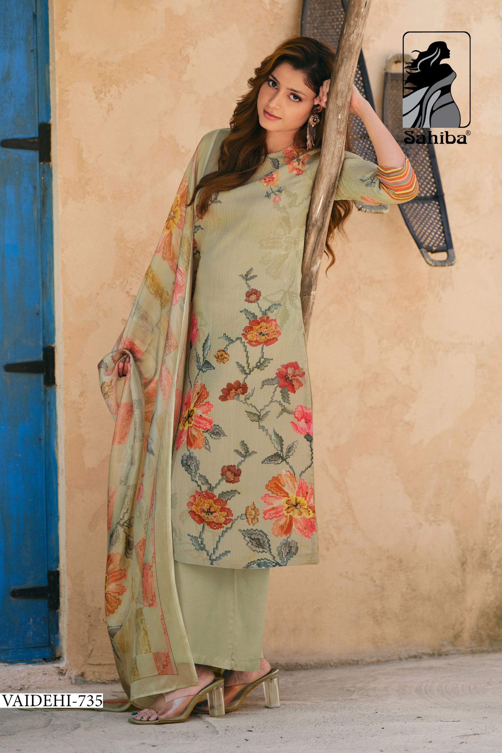 Vaidehi By Sahiba Simmer Digital Printed Dress Material Exporters In India