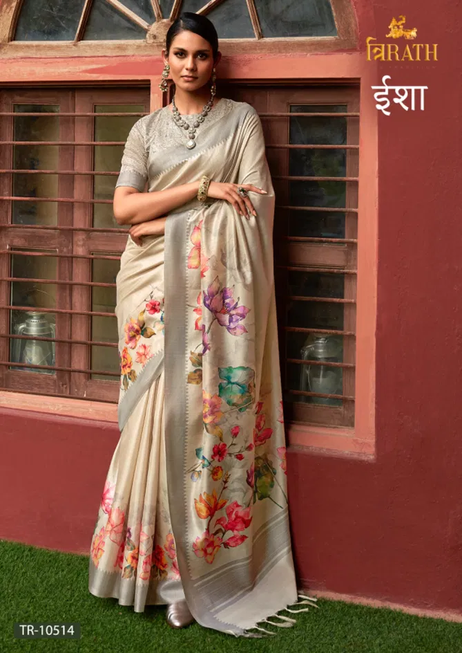 Isha By Trirath Art Silk Digital Printed Sarees Orders In India