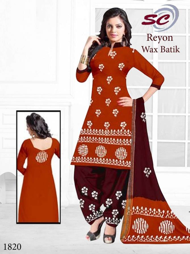 Sc Reyon Wax Batik Designer Casual Daily Wear Cotton Printed Dress Material Collection