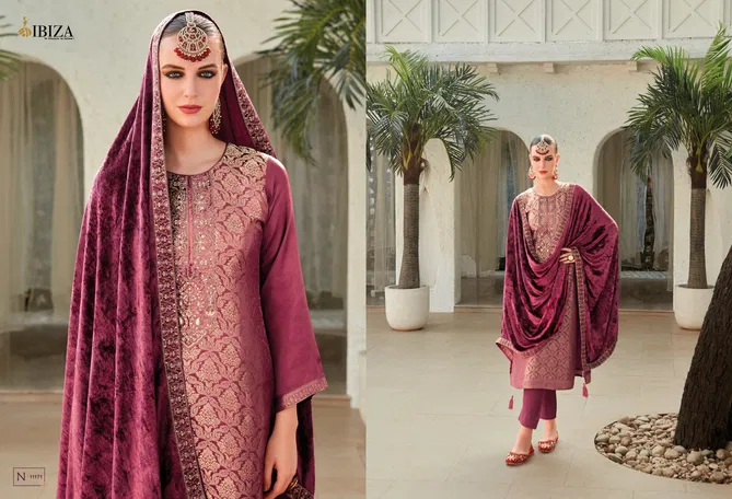 Sadgi By Ibiza Gaji Silk Jacquard Dress Material Wholesale Online