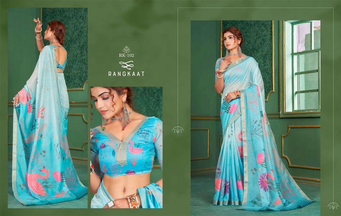 Rangkaat 101 TO 109 Chanderi Cotton Printed Saree Wholesale Market In Surat