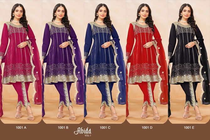 Abida Vol 1 By Abida Art Silk Embroidery Readymade Suits Wholesale Online