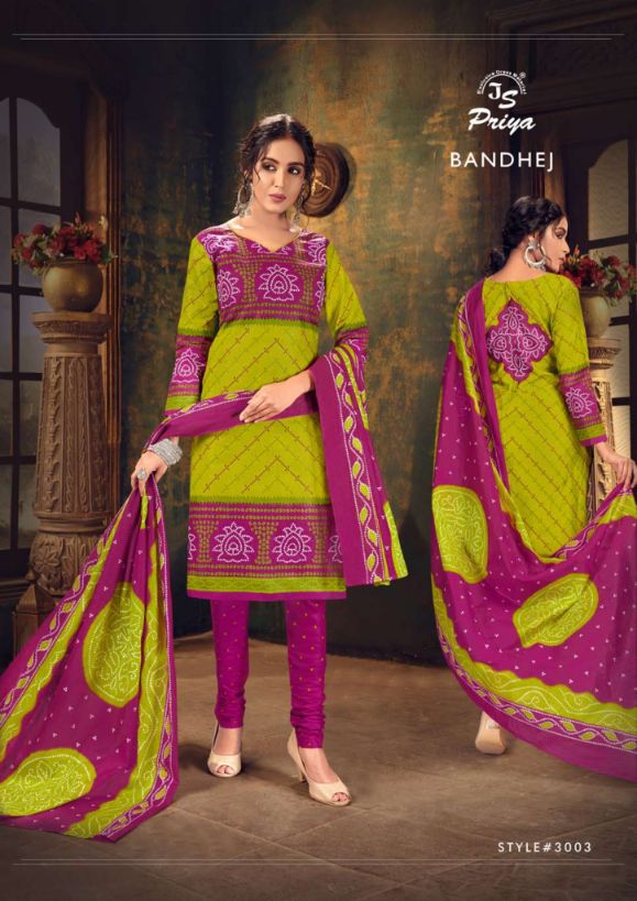 Js Priya Bandhej 3 Casual Daily Wear Cotton Printed Dress Material Collection