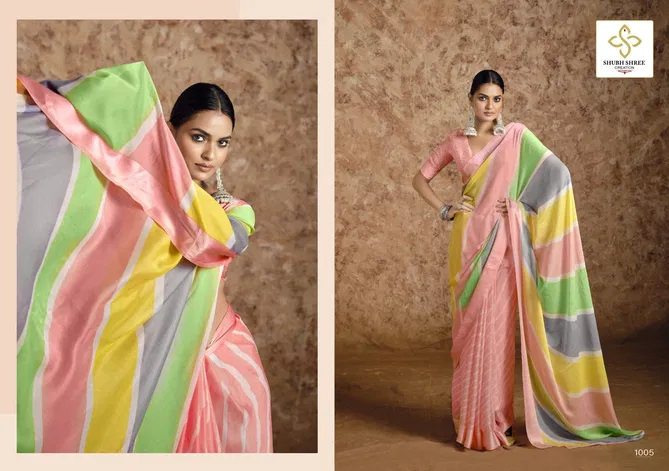 Suhana Chiffon By Shubh Shree Printed Fancy Sarees Orders In India