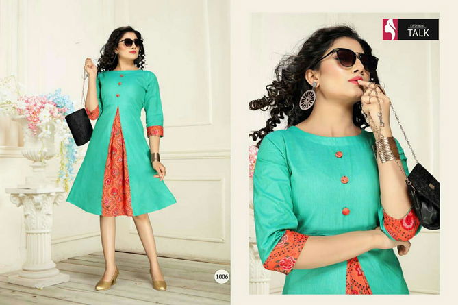 Ft Freny 2 Latest Designer Regular Wear Handloom Cotton Fancy Designer Kurtis Collection
