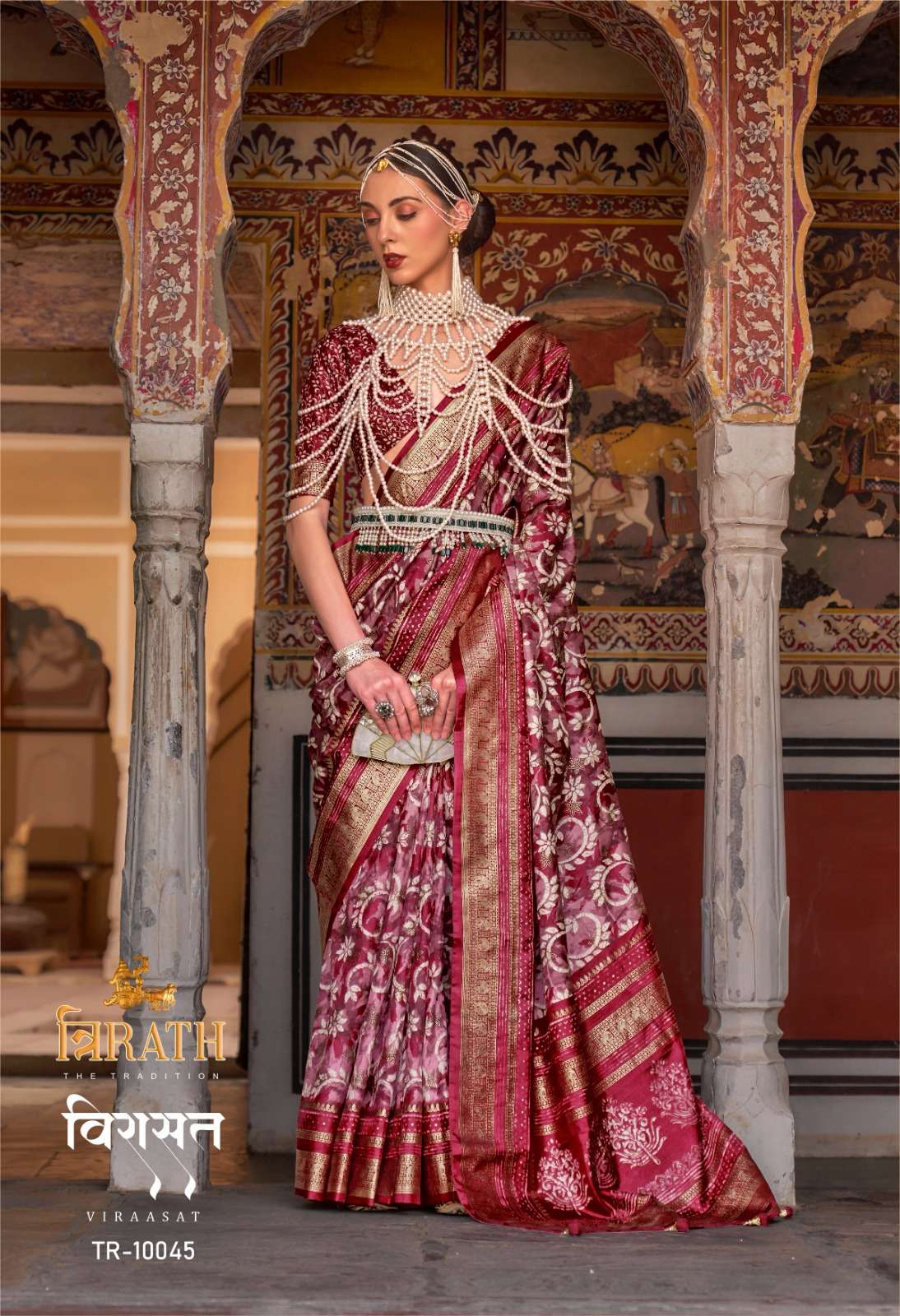 Viraasat 10043 To 10054 By Trirath Casual Wear Sigma Silk Saree Wholesale Online