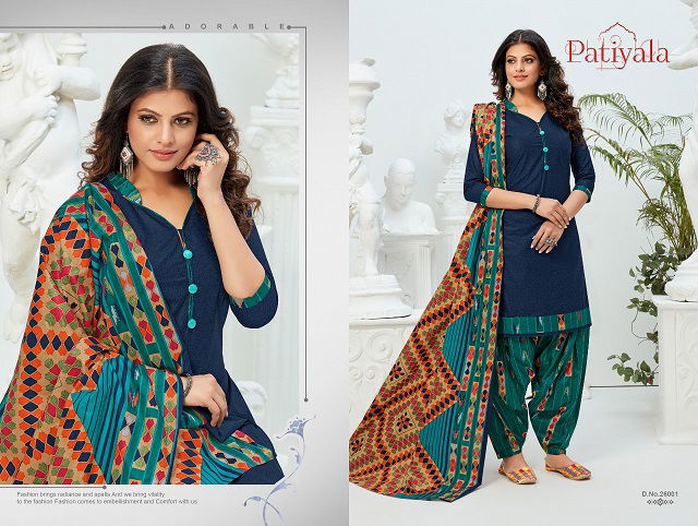 Ganesha Patiyala 26 latest fancy Regular Wear Pure Cotton Readymade Salwar Suit Collection
