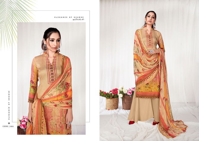 Anita Kesariya Zaara Latest Fancy Designer Casual Wear Super Jam Cotton Digital Print With Srvowiski Diamond Work Designer Dress Material Collection
