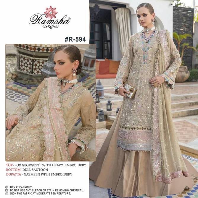R 594 Ramsha Wholesale Pakistani Suit Manufacturers